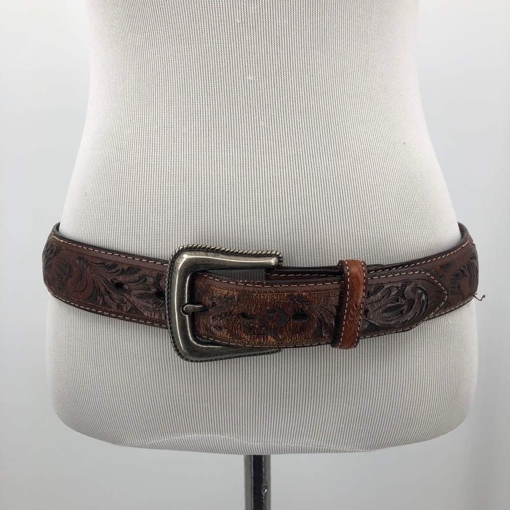 BOHO Western Belt Brown Tooled Leather Resistol